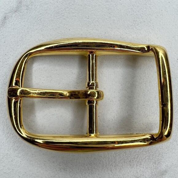 Vintage Gold Tone Simple Basic Belt Buckle for up to 1 Inch Belt - Picture 1 of 8